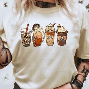 Horror Coffee Drinks Halloween Shirt Unisex Vintage Style Handmade